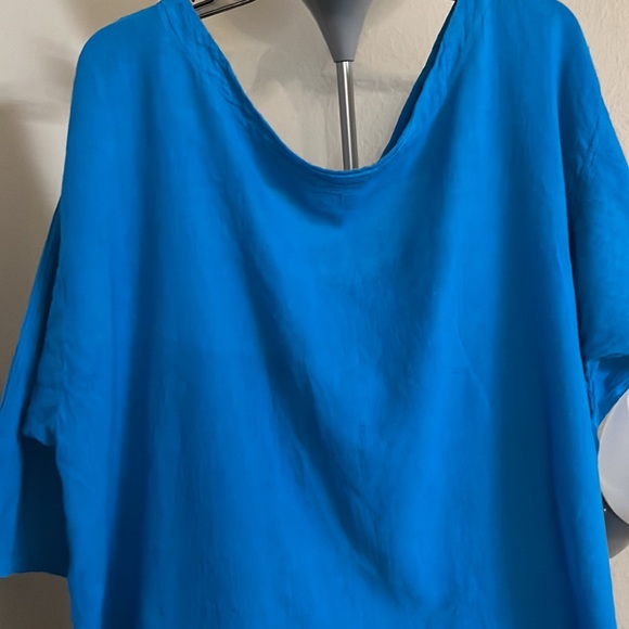 #105.Maria de Guadalajara,Artesanal Beatiful BLOUSE Tunic,OS plus size,Turquoise - Picture 4 of 7